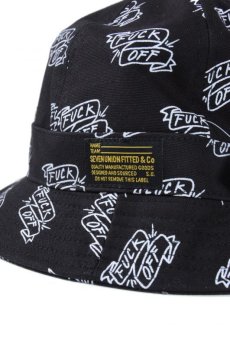 画像3: 【7UNION】6PANEL BUCKET HAT FUCK OFF MONOGRAM HAT (3)