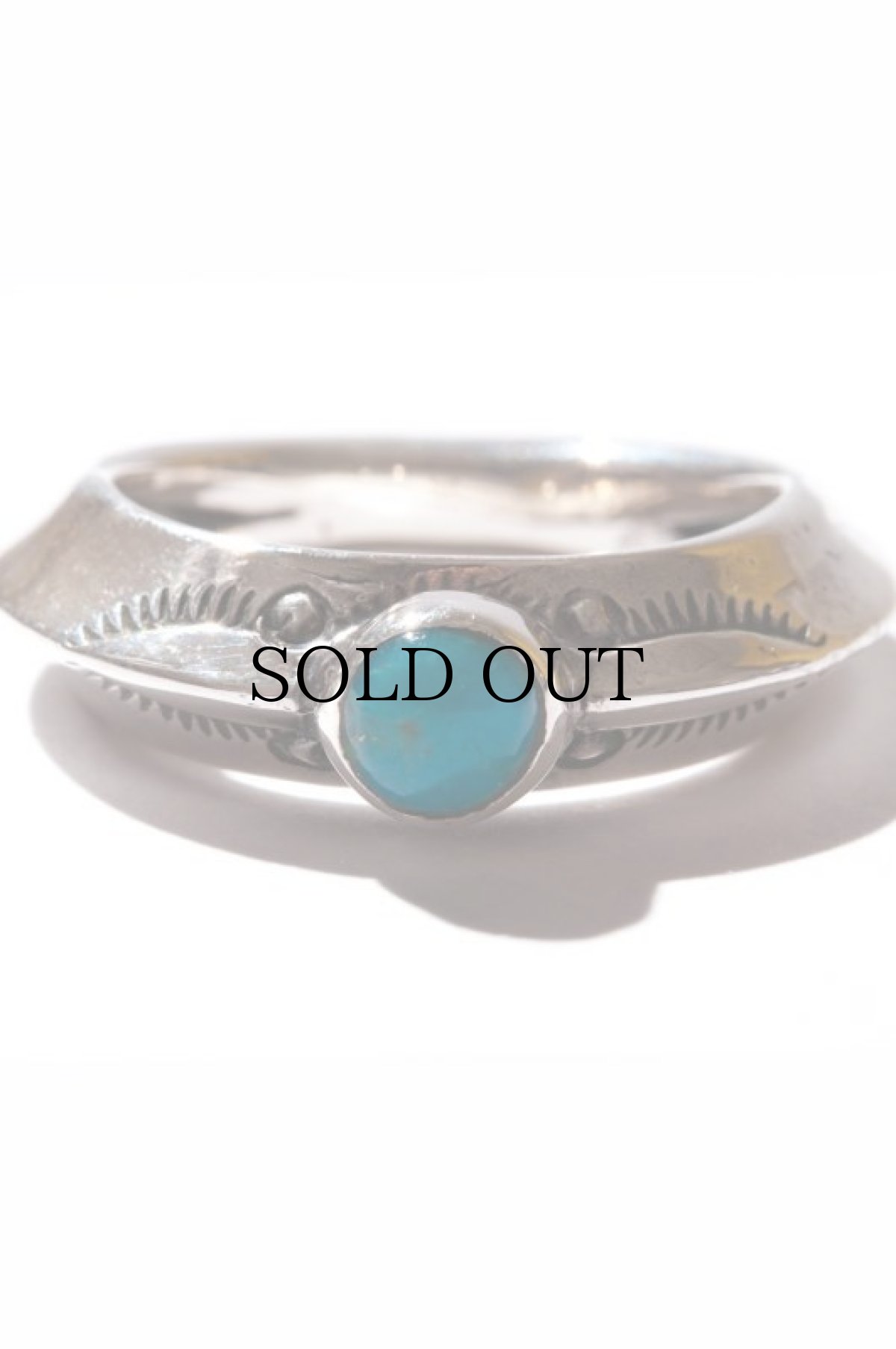 画像2: LARRY SMITH / TRIANGLE TURQUOISE RING (2)