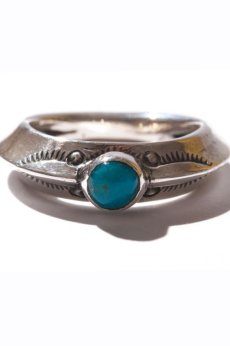 画像2: LARRY SMITH / TRIANGLE TURQUOISE RING (2)