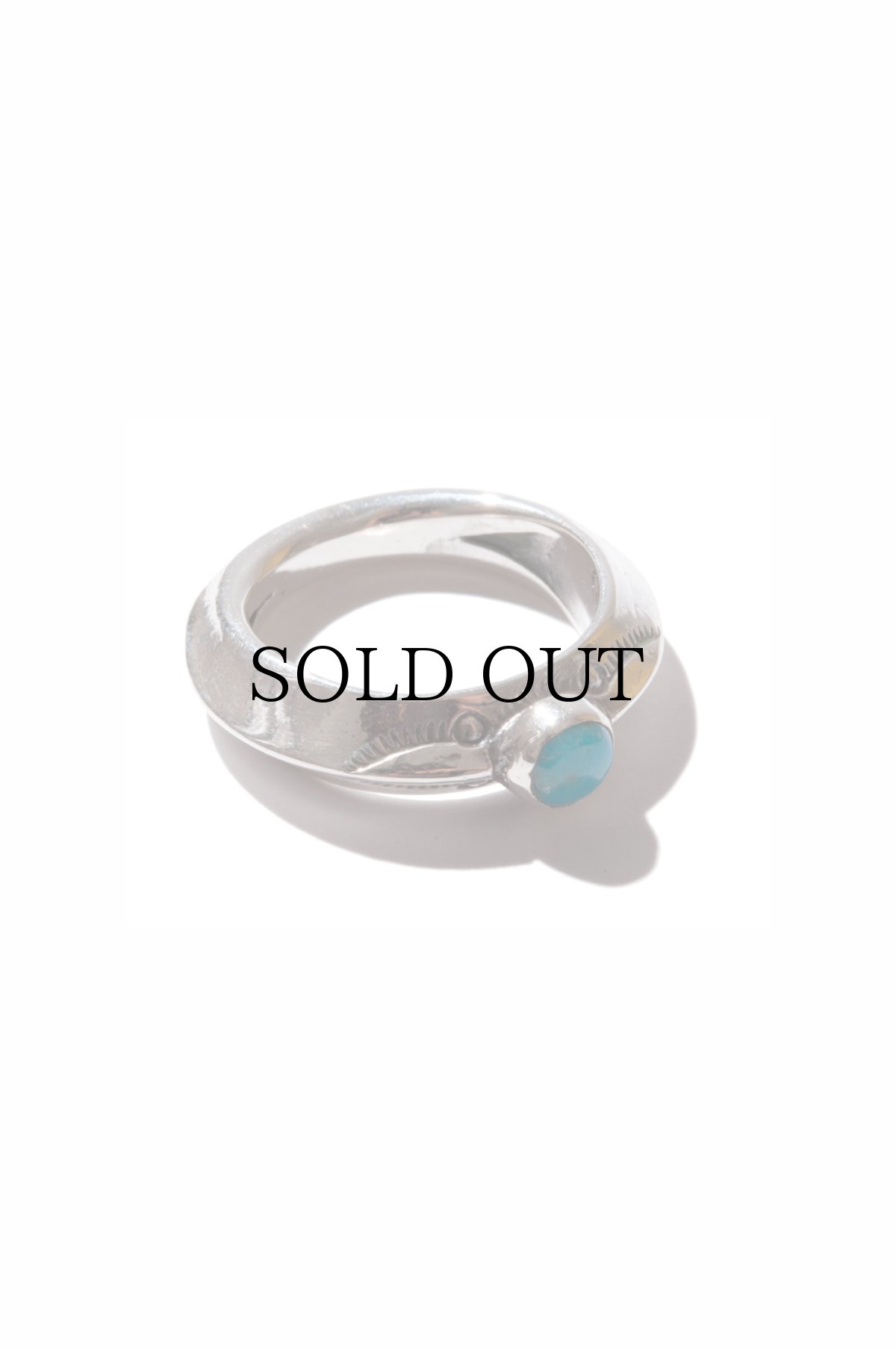 画像1: LARRY SMITH / TRIANGLE TURQUOISE RING (1)