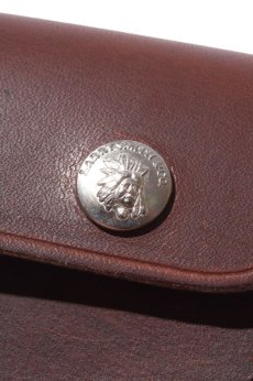 画像2: LARRY SMITH / INDIAN FACE BUTTON FLAP TRUCKERS WALLET (2)