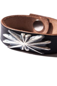 画像2: 【LARRY SMITH】 BUTTERFLY SHELL CONCHA LEATHER BRACELET (2)