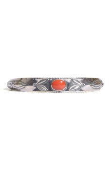 画像2: 【LARRY SMITH】 TRIANGLE REPOUSSE BANGLE CORAL (2)