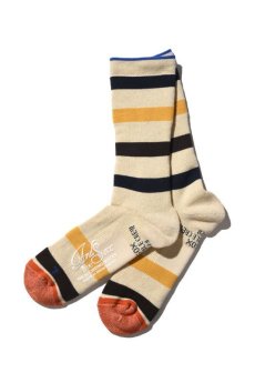 画像18: 【ANDSOX】SUPPORT PILE CREW STRIPE (18)