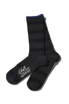 画像8: 【ANDSOX】SUPPORT PILE CREW STRIPE (8)