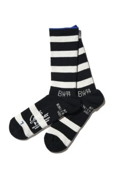 画像5: 【ANDSOX】SUPPORT PILE CREW STRIPE (5)