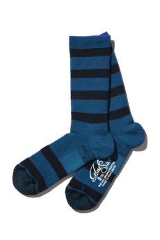 画像6: 【ANDSOX】SUPPORT PILE CREW STRIPE (6)