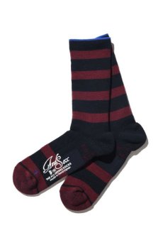 画像12: 【ANDSOX】SUPPORT PILE CREW STRIPE (12)