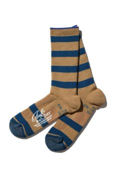 画像3: 【ANDSOX】SUPPORT PILE CREW STRIPE (3)