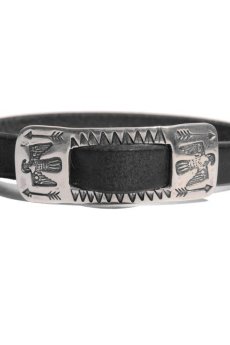 画像2: 【LARRY SMITH】BUCKLE LEATHER BRACELET -THUNDERBIRD- (2)