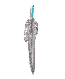 画像1: LARRY SMITH / KAZEKIRI FEATHER TOP (TURQUOISE) (1)