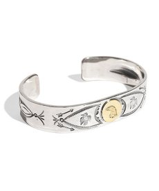 画像1: LARRY SMITH(ラリースミス) / 18K EAGLE HEAD STAMPED BRACELET (1)