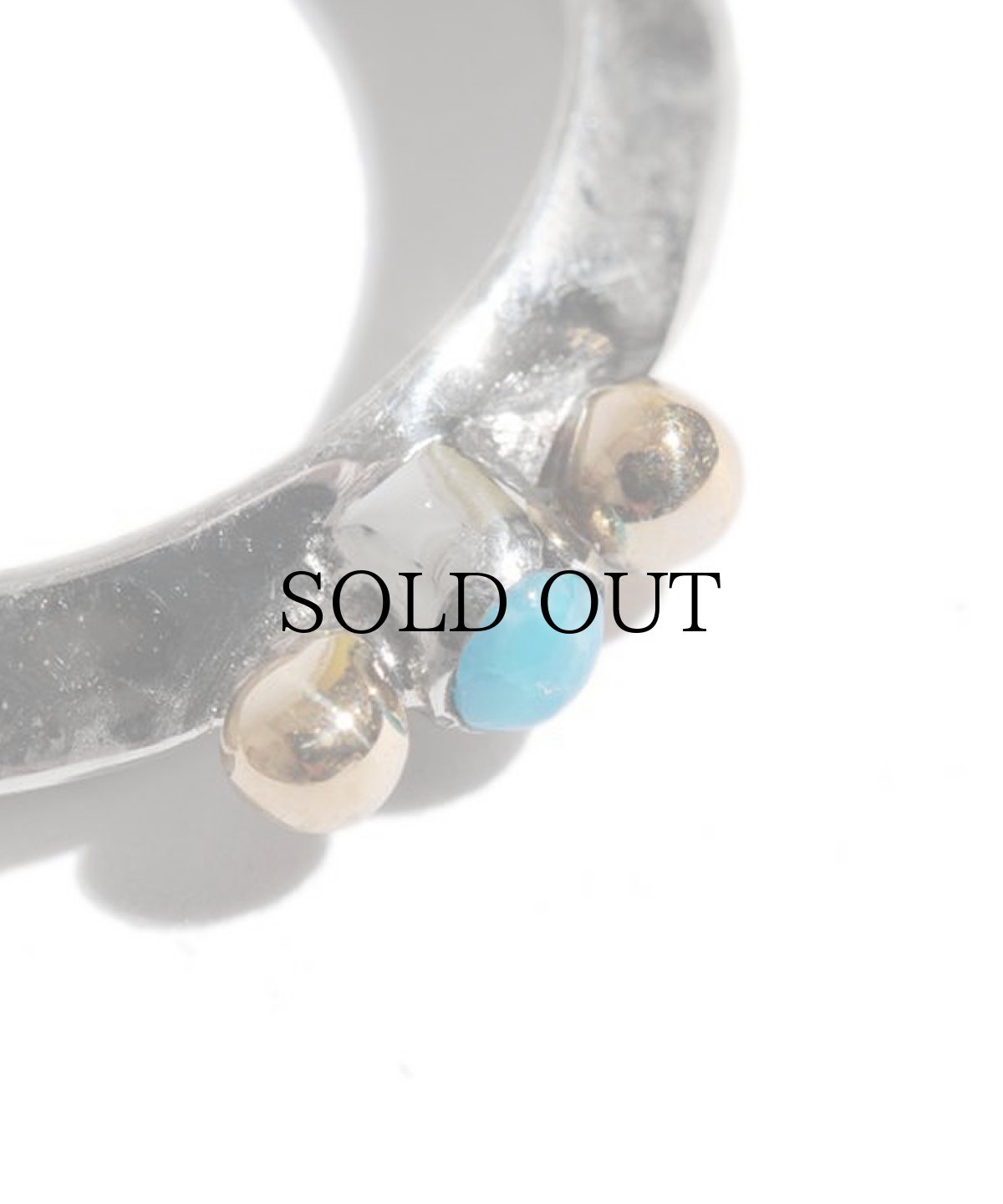 画像3: LARRY SMITH / EXTRA THIN TURQUOISE RING 18K POINTED (3)