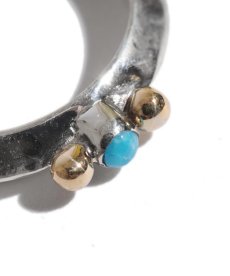 画像3: LARRY SMITH / EXTRA THIN TURQUOISE RING 18K POINTED (3)