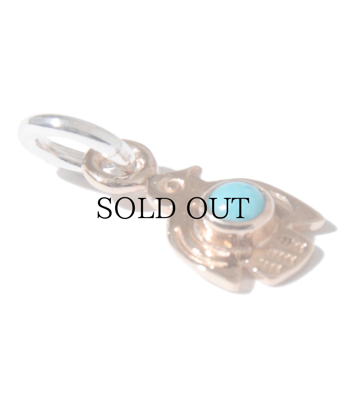 画像2: LARRY SMITH(ラリースミス) / 18K ROSE GOLD BABY THUNDERBIRD PENDANT (TURQUOISE) (2)