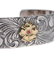 画像4: LARRY SMITH / 18K ROSE KARAKUSA BANGLE with RUBY (4)