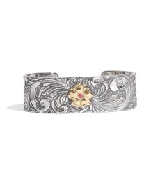 画像2: LARRY SMITH / 18K ROSE KARAKUSA BANGLE with RUBY (2)