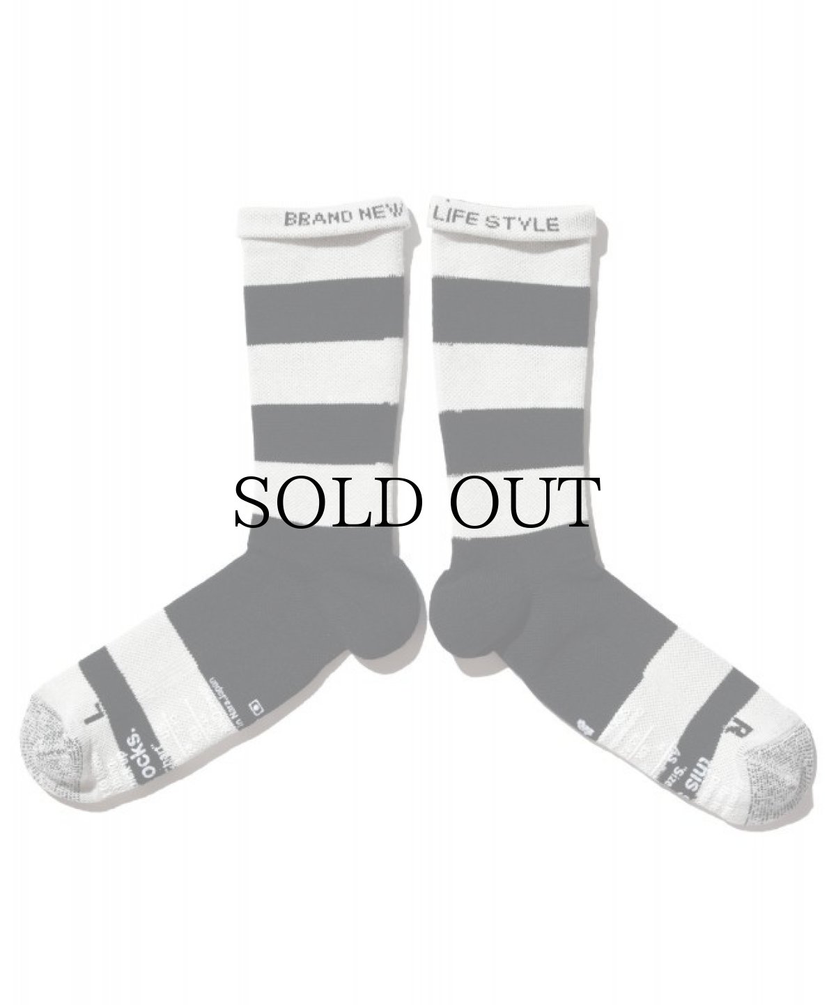 画像11: ANDSOX / SUPPORT PILE CREW STRIPE (11)