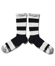 画像11: ANDSOX / SUPPORT PILE CREW STRIPE (11)