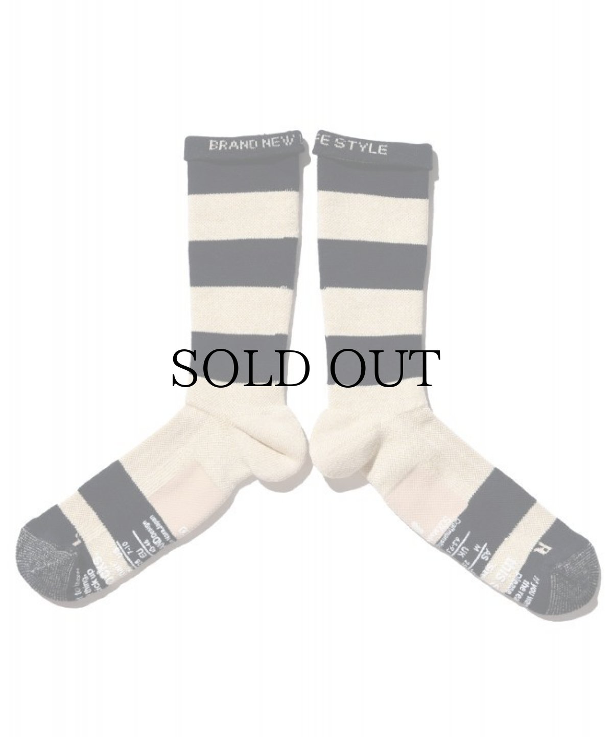 画像12: ANDSOX / SUPPORT PILE CREW STRIPE (12)