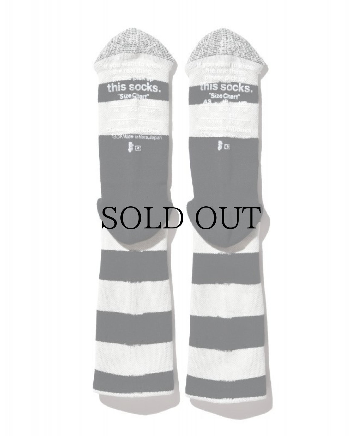 画像17: ANDSOX / SUPPORT PILE CREW STRIPE (17)