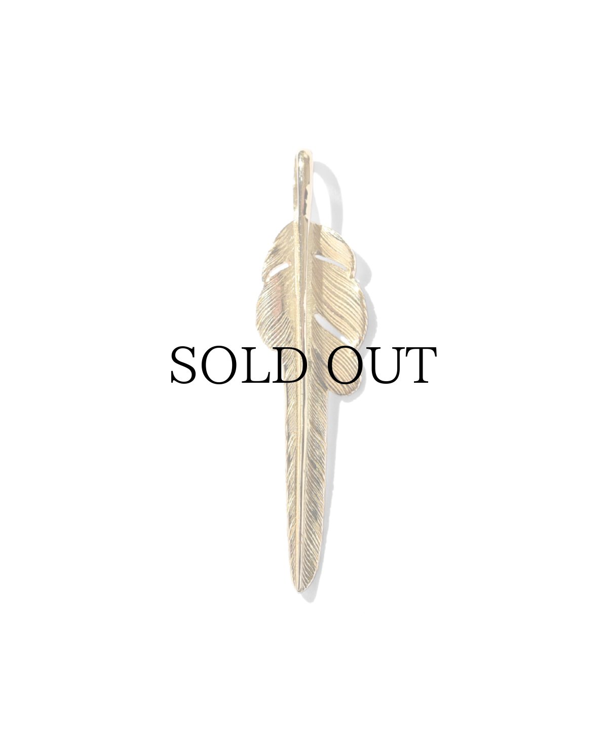 画像2: LARRY SMITH(ラリースミス) / 18K GOLD KAZEKIRI FEATHER PENDANT No. 29 -M- (2)