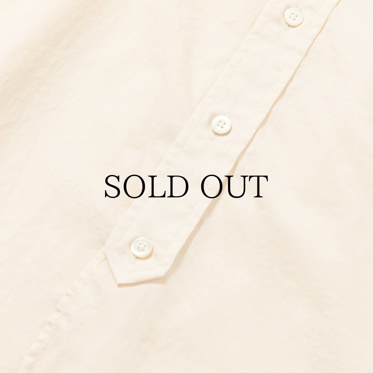 画像5: CALEE / Band collar 3/4 sleeve twill shirt -IVORY- (5)