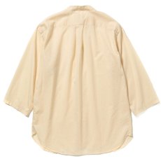 画像2: CALEE / Band collar 3/4 sleeve twill shirt -IVORY- (2)