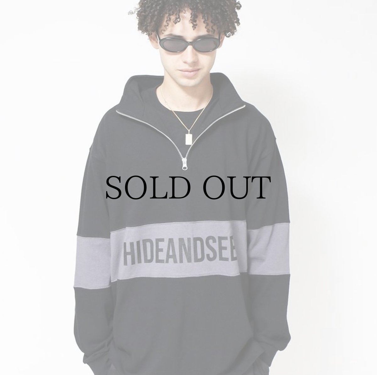 画像4: HIDEANDSEEK / Zip Highneck Sweat Shirt (4)