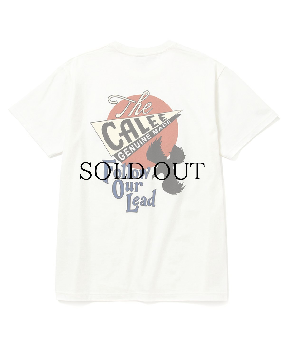 画像1: CALEE / Cotton eagle t-shirt -WHITE- (1)