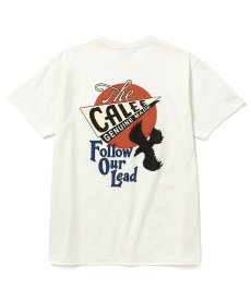 画像1: CALEE / Cotton eagle t-shirt -WHITE- (1)