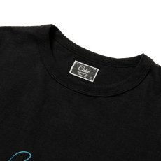 画像3: CALEE / Binder neck rose vintage t-shirt -BLACK- (3)