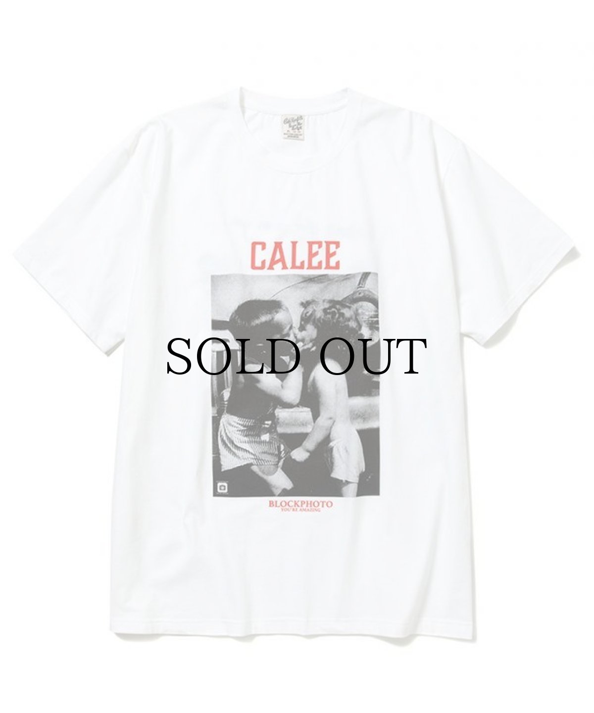 画像1: CALEE / ×BPA Thread call t-shirt -WHITE- (1)