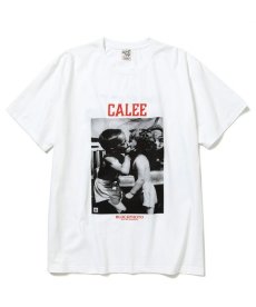 画像1: CALEE / ×BPA Thread call t-shirt -WHITE- (1)
