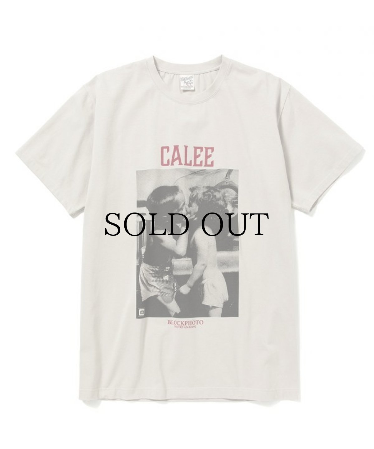 画像1: CALEE / ×BPA Thread call t-shirt -GRAY- (1)