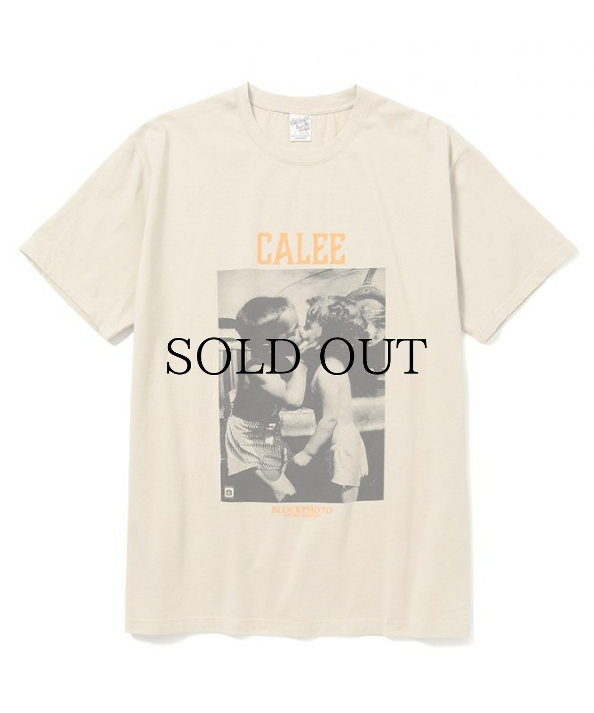 画像1: CALEE / ×BPA Thread call t-shirt -BEIGE- (1)