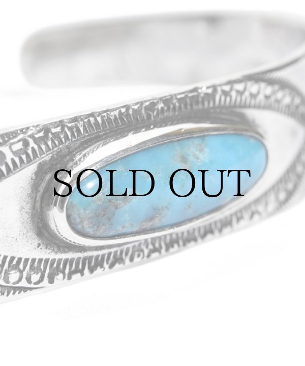 LARRY SMITH(ラリースミス)バングル OVAL TURQUOISE BRACELET (SHELL