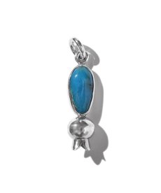 画像1: LARRY SMITH / SQUASH BLOSSOM TURQUOISE PENDANT XS (1)