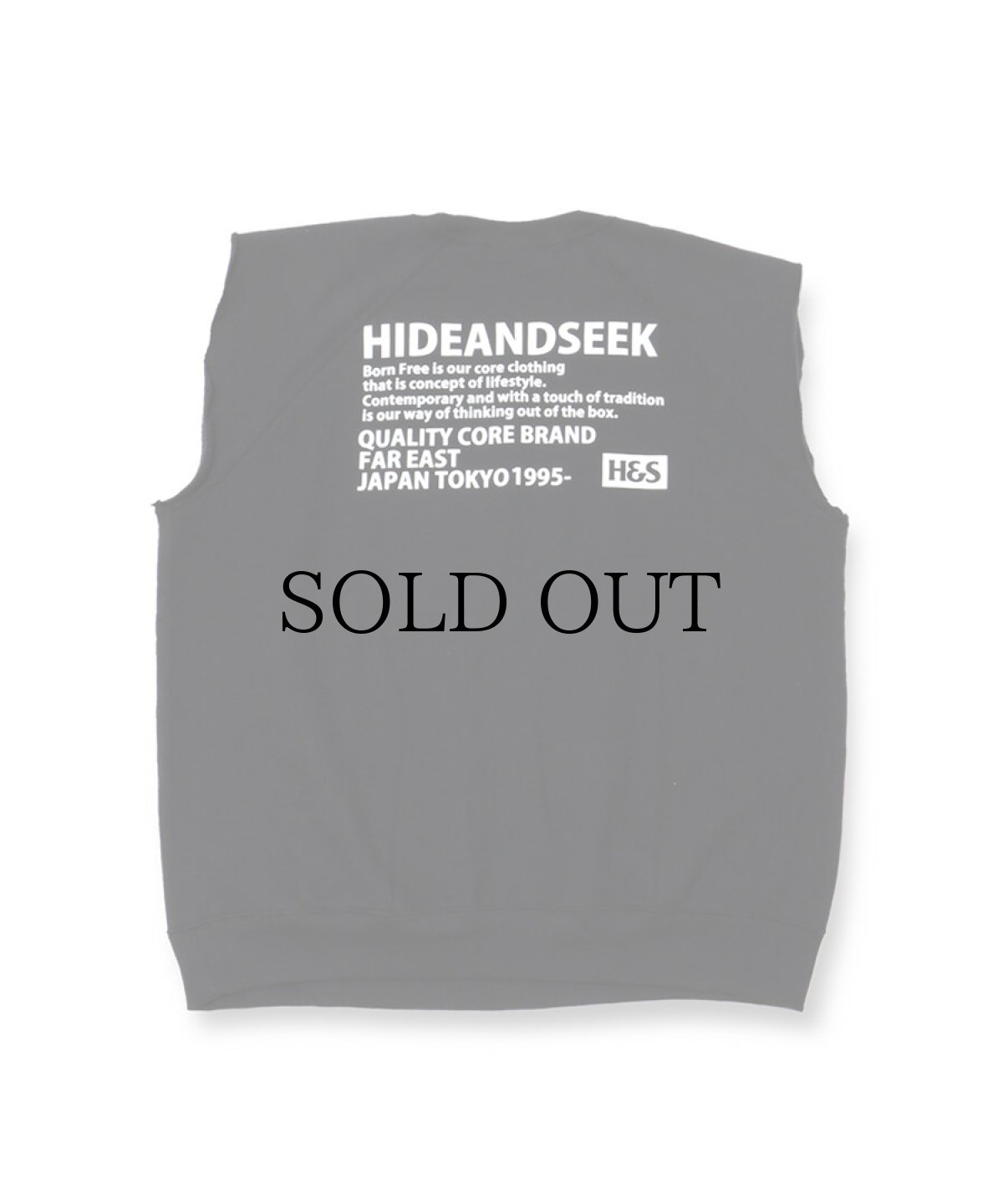 画像1: HIDEANDSEEK / Cut Off Sweat Vest (Crew) (1)