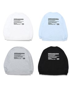 画像1: HIDEANDSEEK / Tag L/S Tee(21aw) (1)