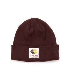 画像1: CALEE / Cotton knit cap -BURGUNDY- (1)