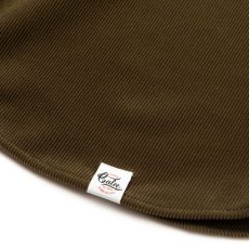 画像5: CALEE / Tricot knit 4way stretch band collar L/S shirt -OLIVE- (5)
