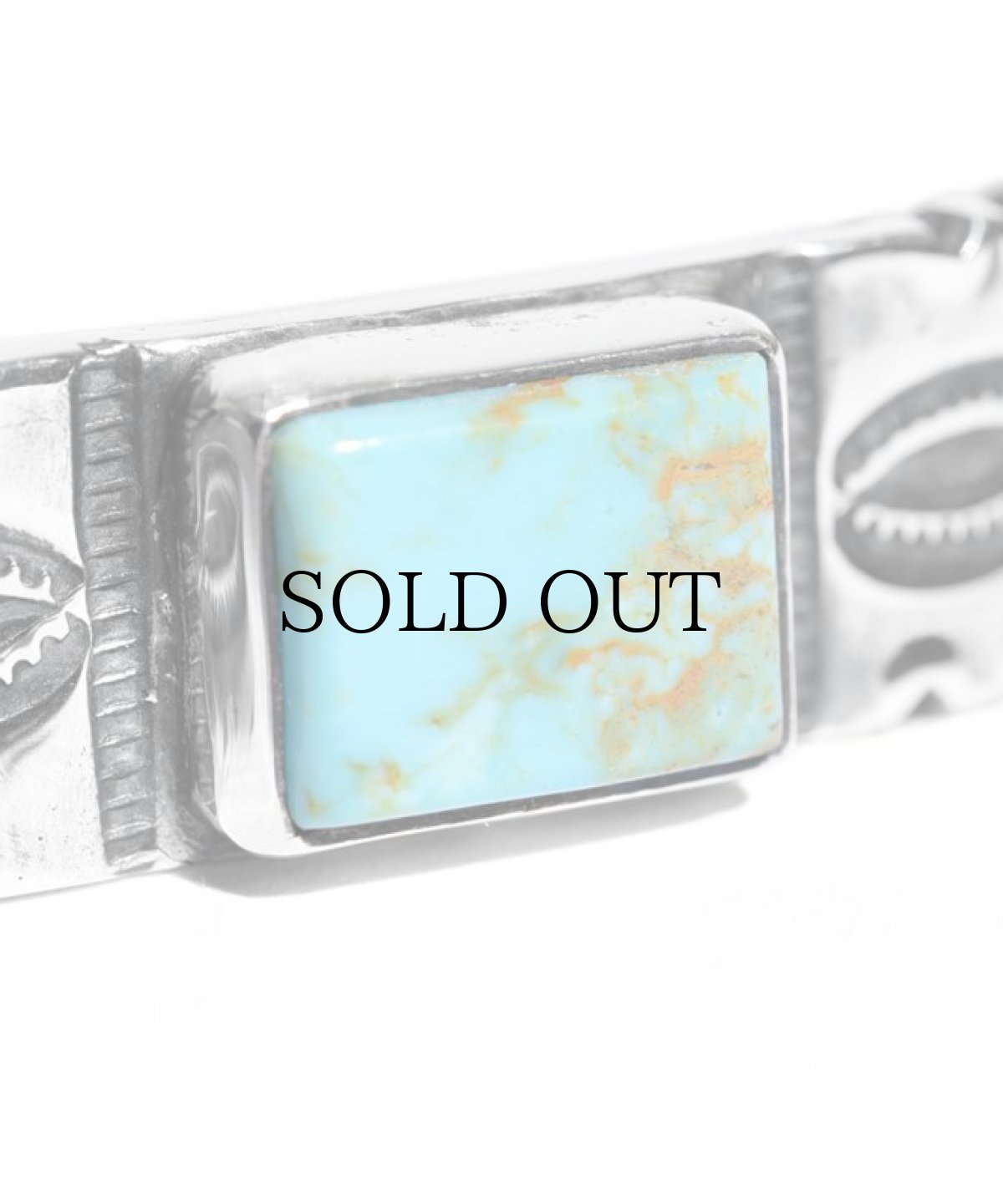 画像4: LARRY SMITH / SQUARE TURQUOISE TAPERED END TRIANGE BRACELET (4)