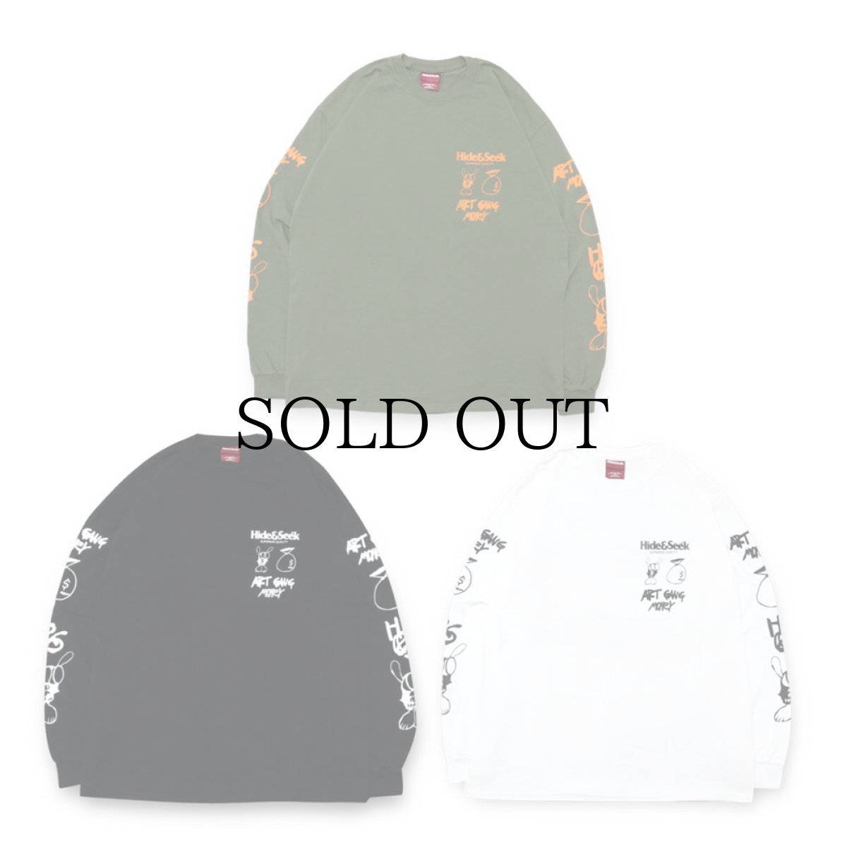 画像2: HIDEANDSEEK / H&S × SKOLOCT L/S Tee-1 (2)