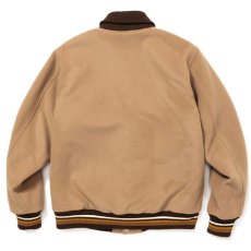 画像2: CALEE / College type wappen wool stadium jacket -BEIGE- (2)
