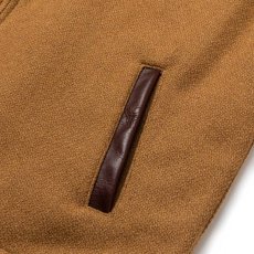 画像5: CALEE / Embroidery leather collar wool sports type jacket -BEIGE- (5)