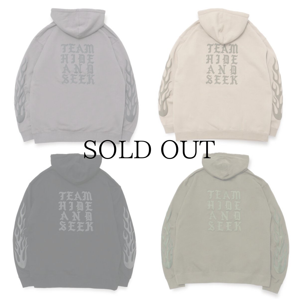 画像4: HIDEANDSEEK / Flame Hooded Sweat Shirt (4)