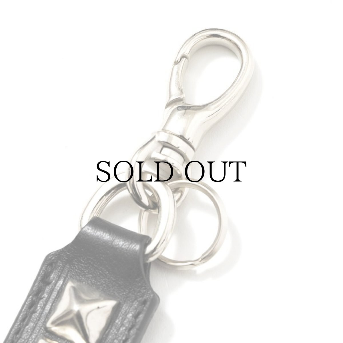 画像3: CALEE / Studs & Embossing assort leather key ring   (3)