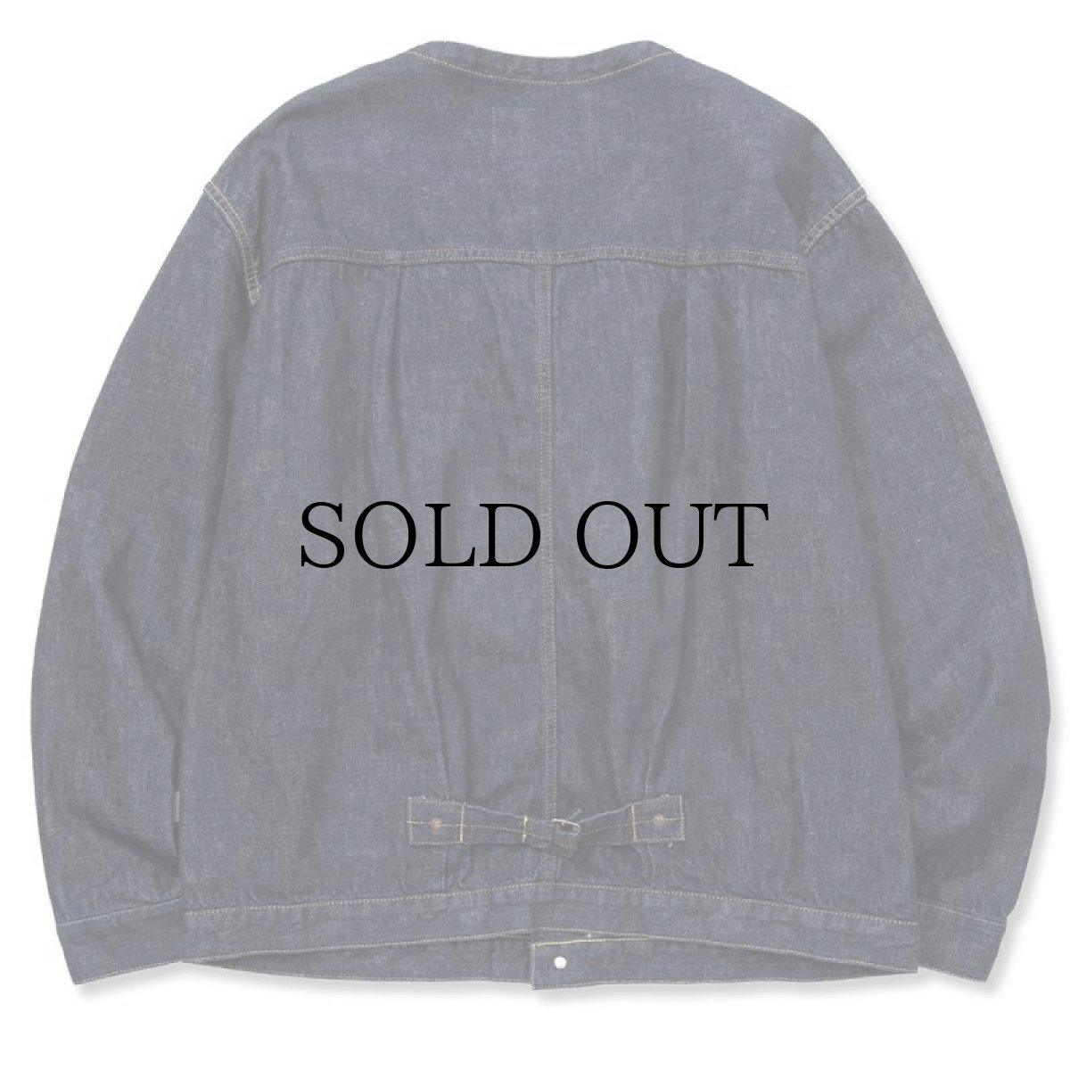 画像2: CALEE / 1st type no collar denim jacket (2)