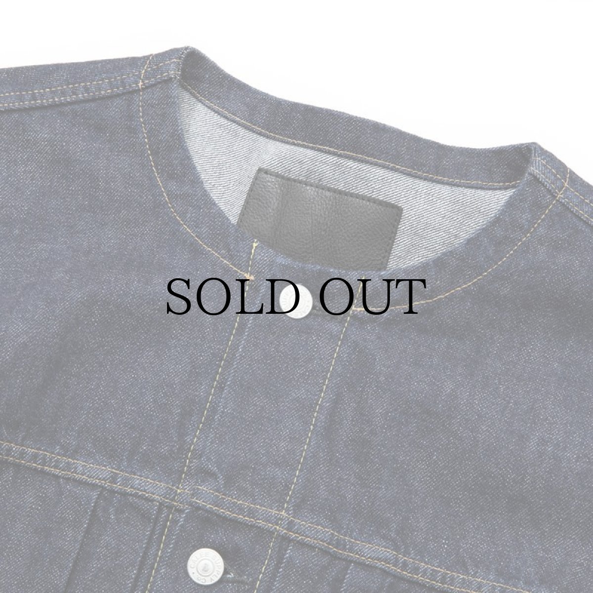 画像3: CALEE / 1st type no collar denim jacket (3)